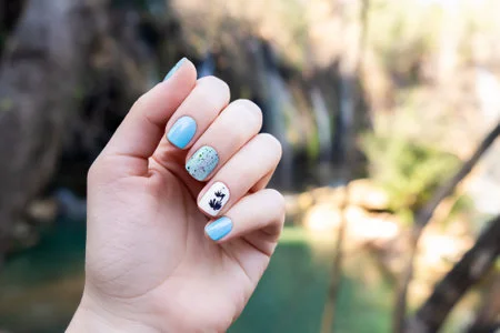 Blue and White Nail Designs