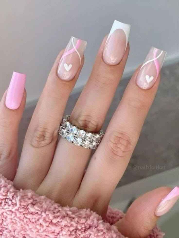 Crystal Romance Coffin Nails