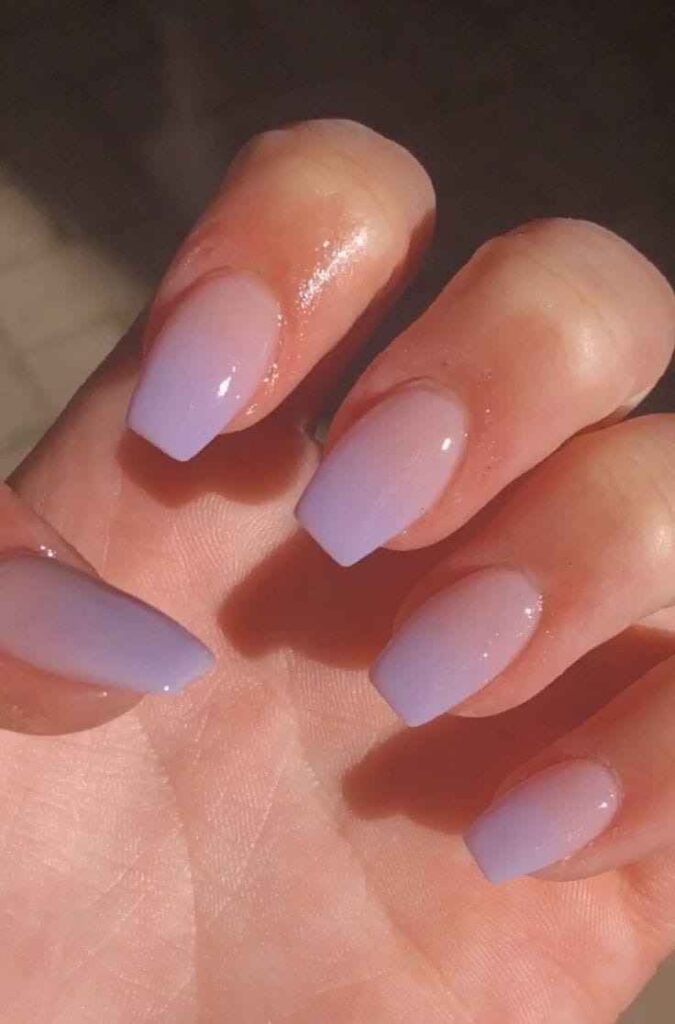 Deep Purple Ombre Nails