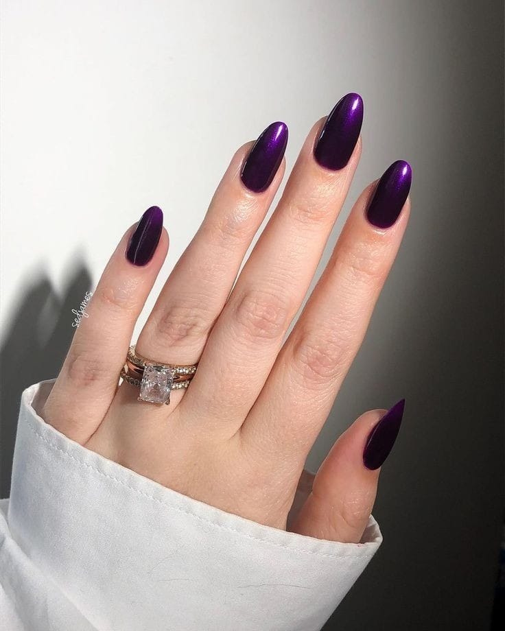 Glazed Purple Perfection purple nail design