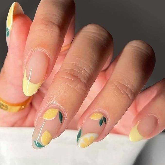 Lime and Lemon Twist Nail Designs