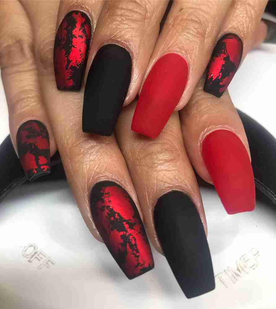 Matte Red and Black Accents