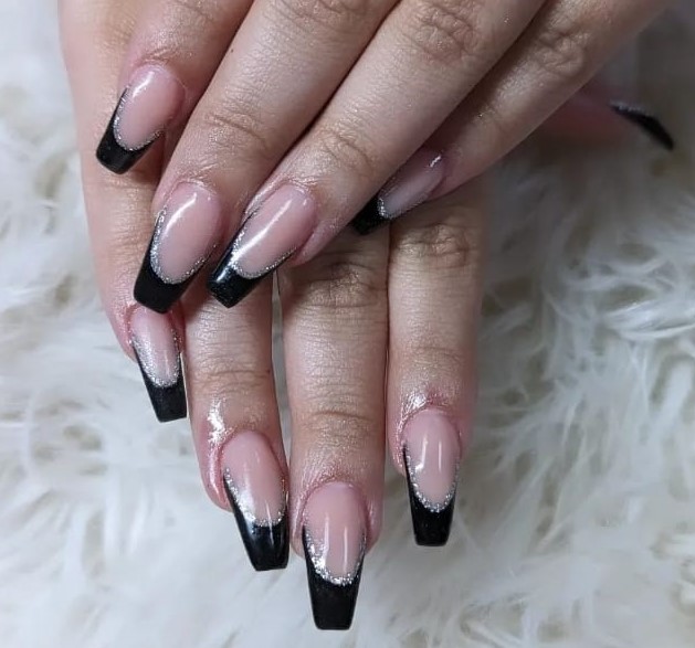 Nude Clear Nails With A Classic Twist