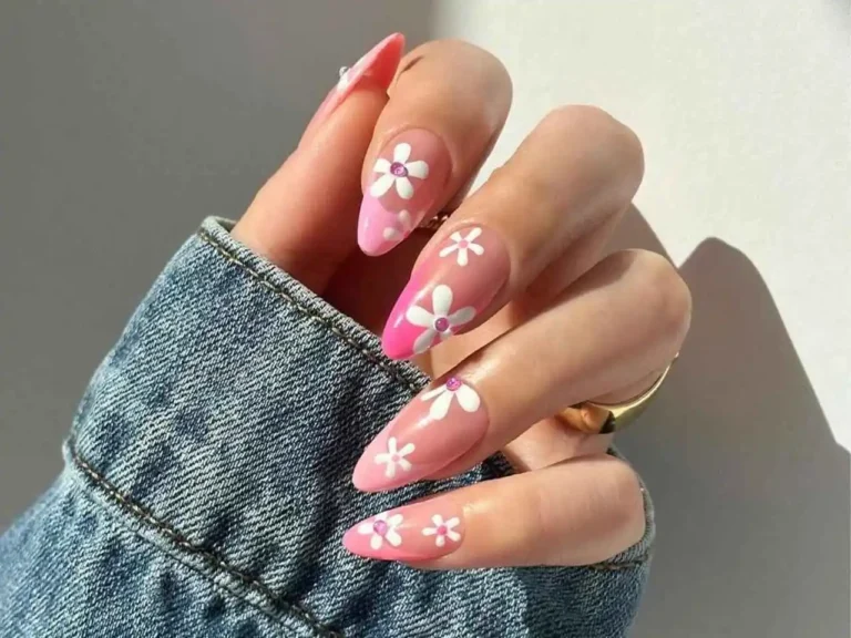 Pink summer nails