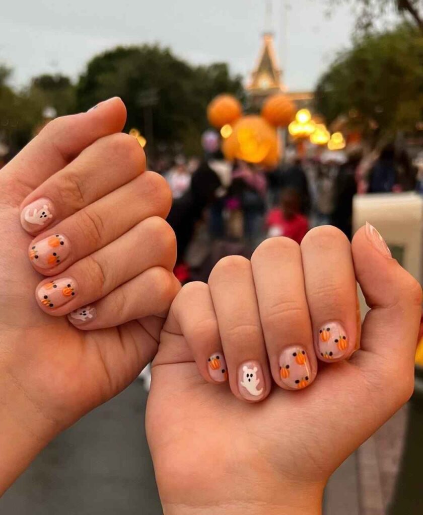 Mickey’s Boo-tastic Pumpkins Halloween Nails