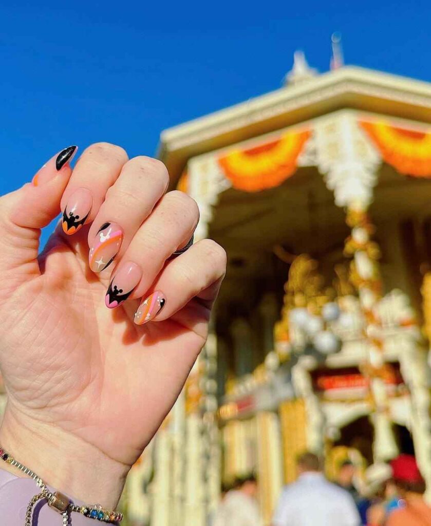 Mickey’s Rainbow Halloween Nail Art