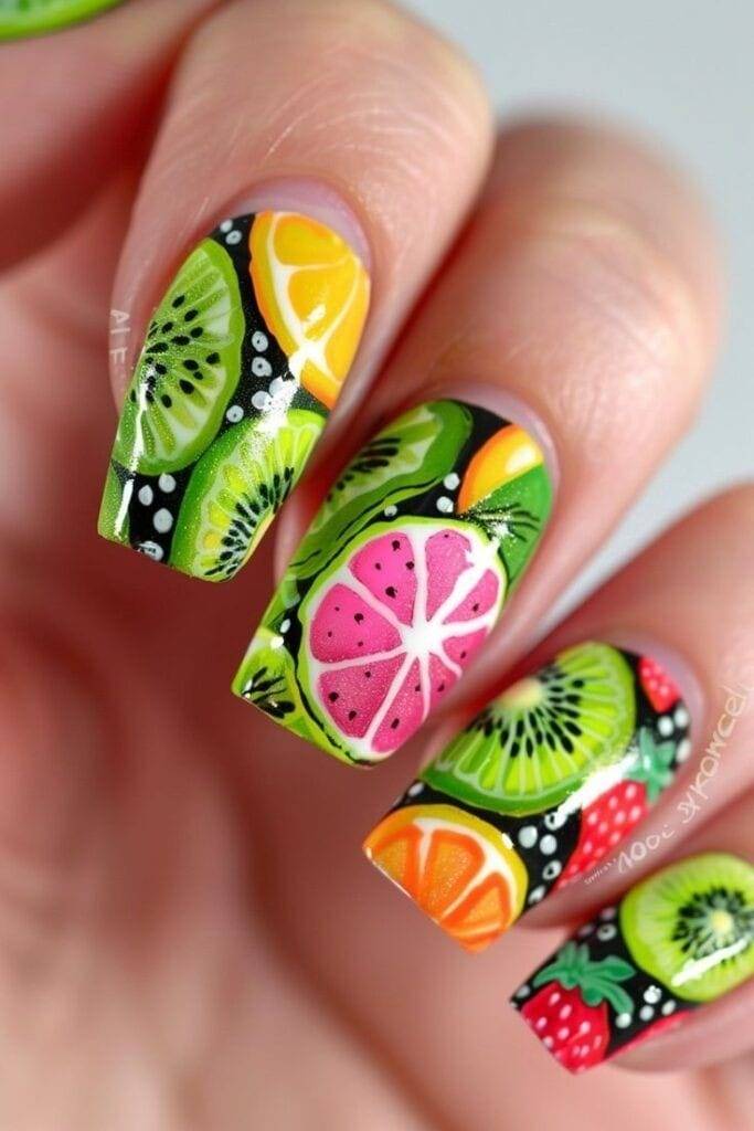 Mixed Fruit Art Nails