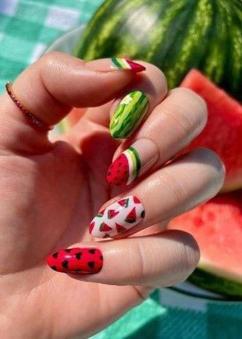 Watermelon Variety Fruit Nails