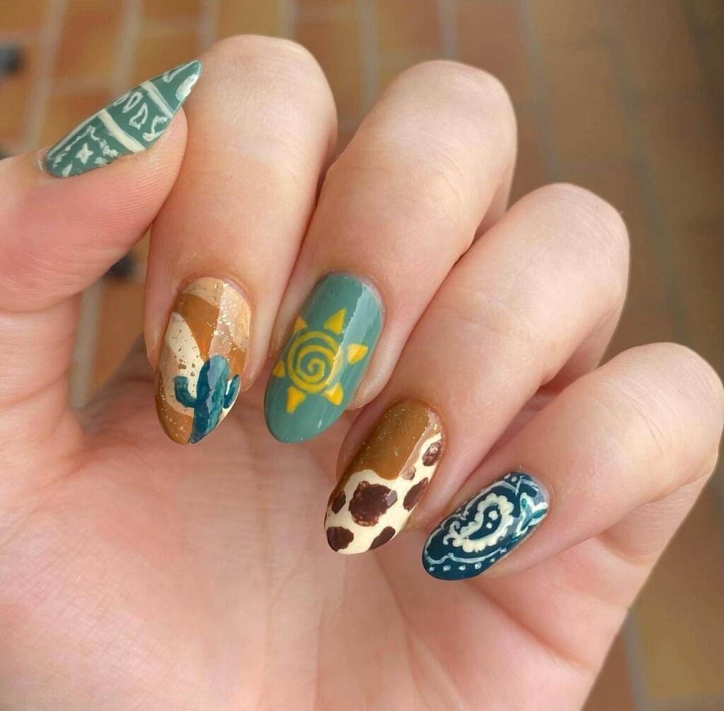 Old School Western nail designs