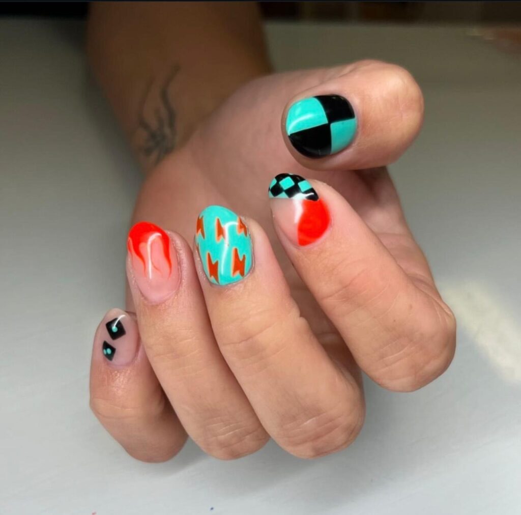 Red Desert Vibes country western nail designs