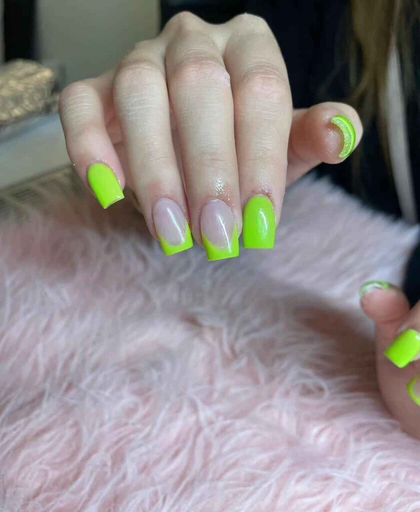 Simple Elegance lime green nails