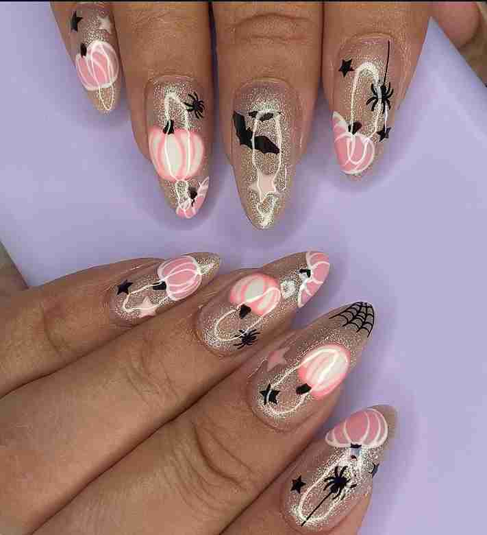 Starry Nightmares Halloween nail designs