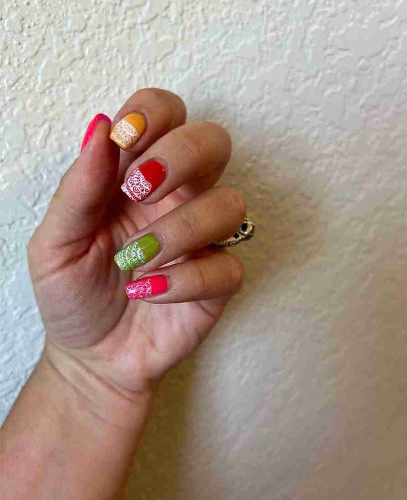 Viva México cinco de mayo nail designs